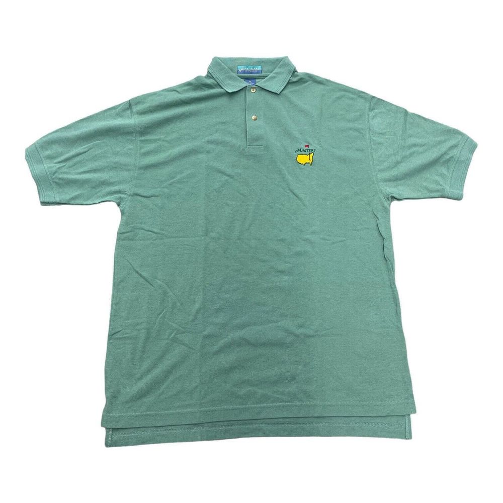 Classic Masters Golf Green Polo Shirt with Yellow Emblem
